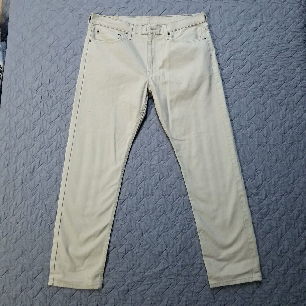 Levis Jeans Mens 36x32 Brown 502 Straight Leg Dark Wash American Denim